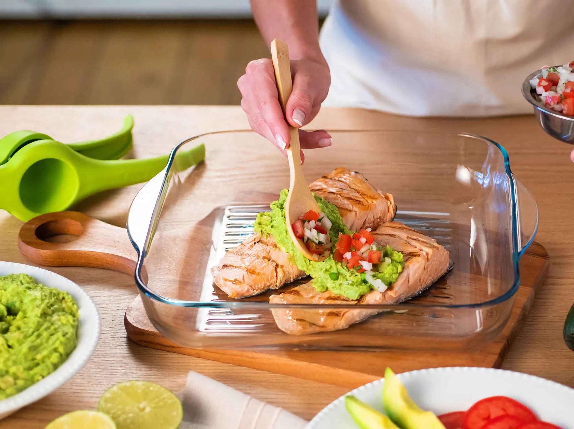 Prémium Üvegtál Szögletes