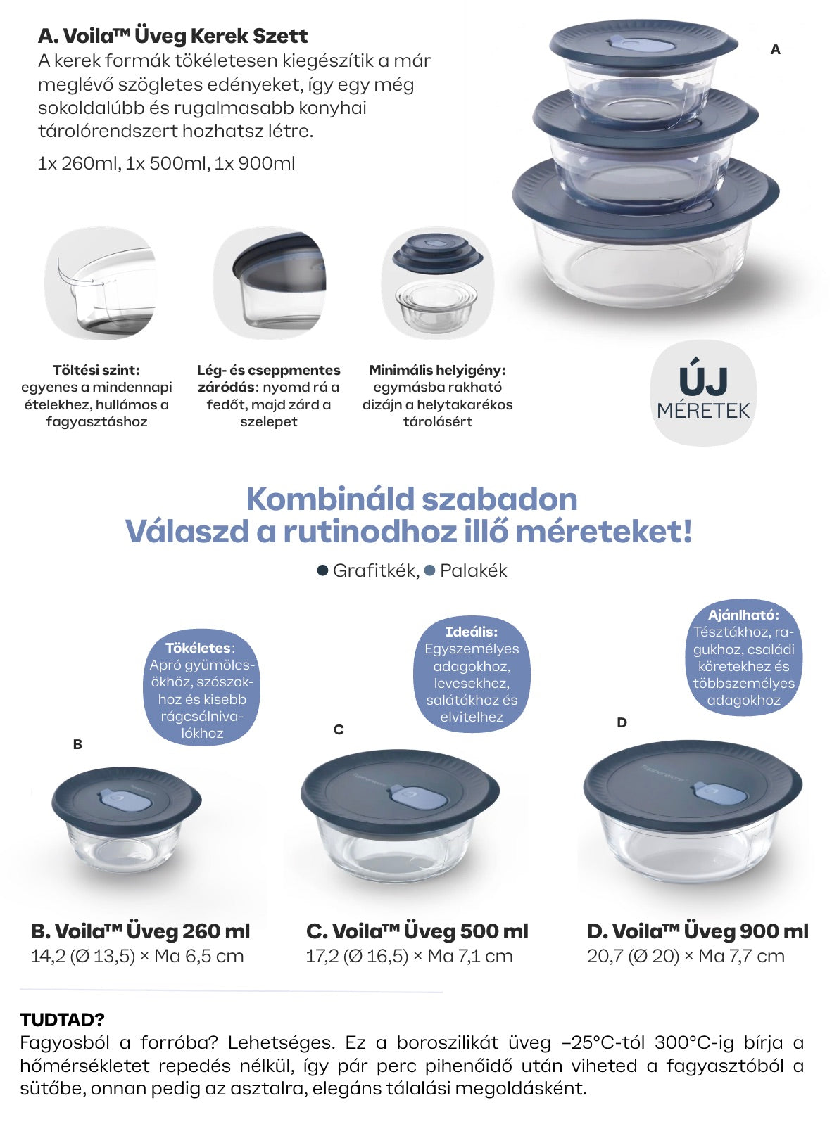Voila™ Üveg 260ml (Kerek)